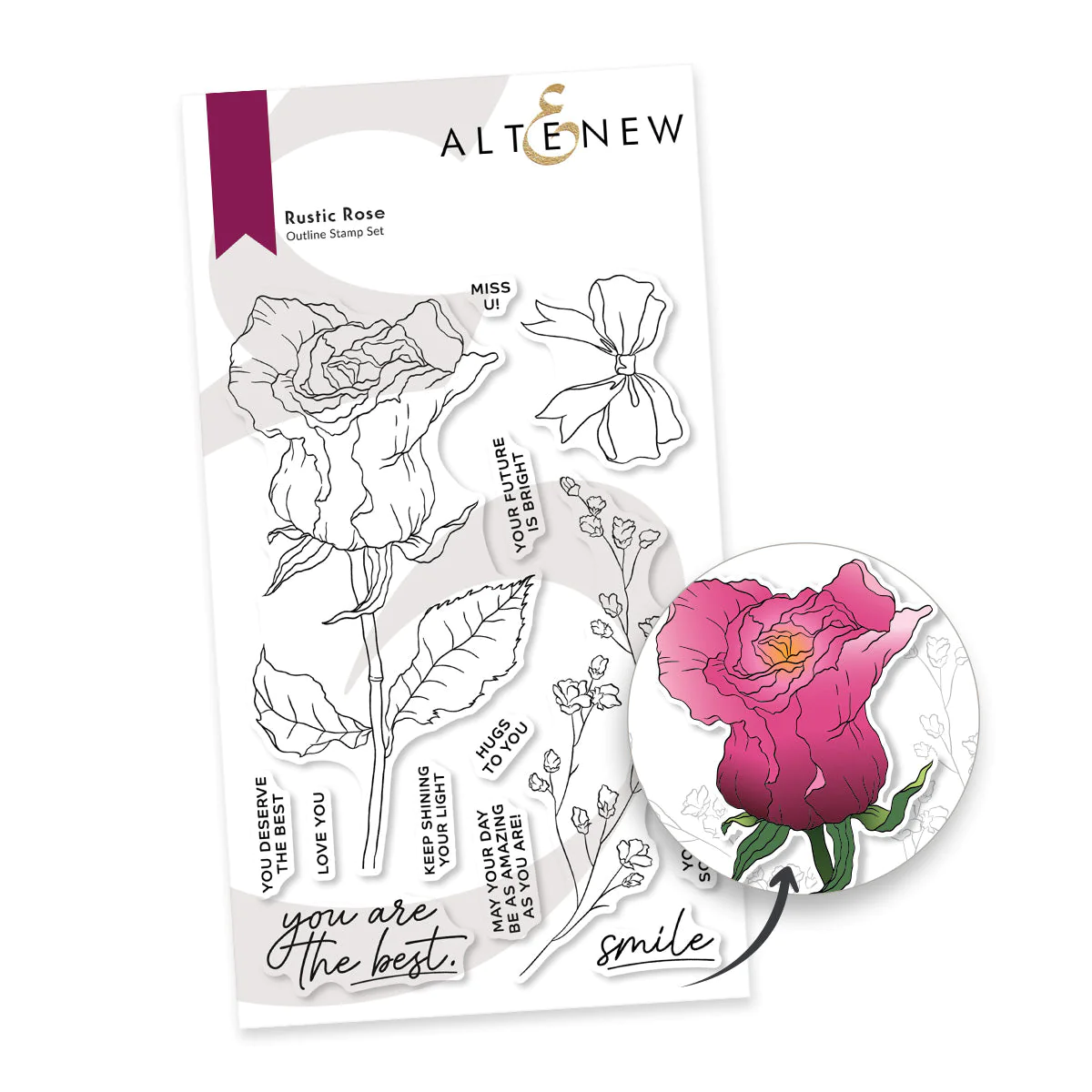 Altenew - Rustic Rose Stamp Set