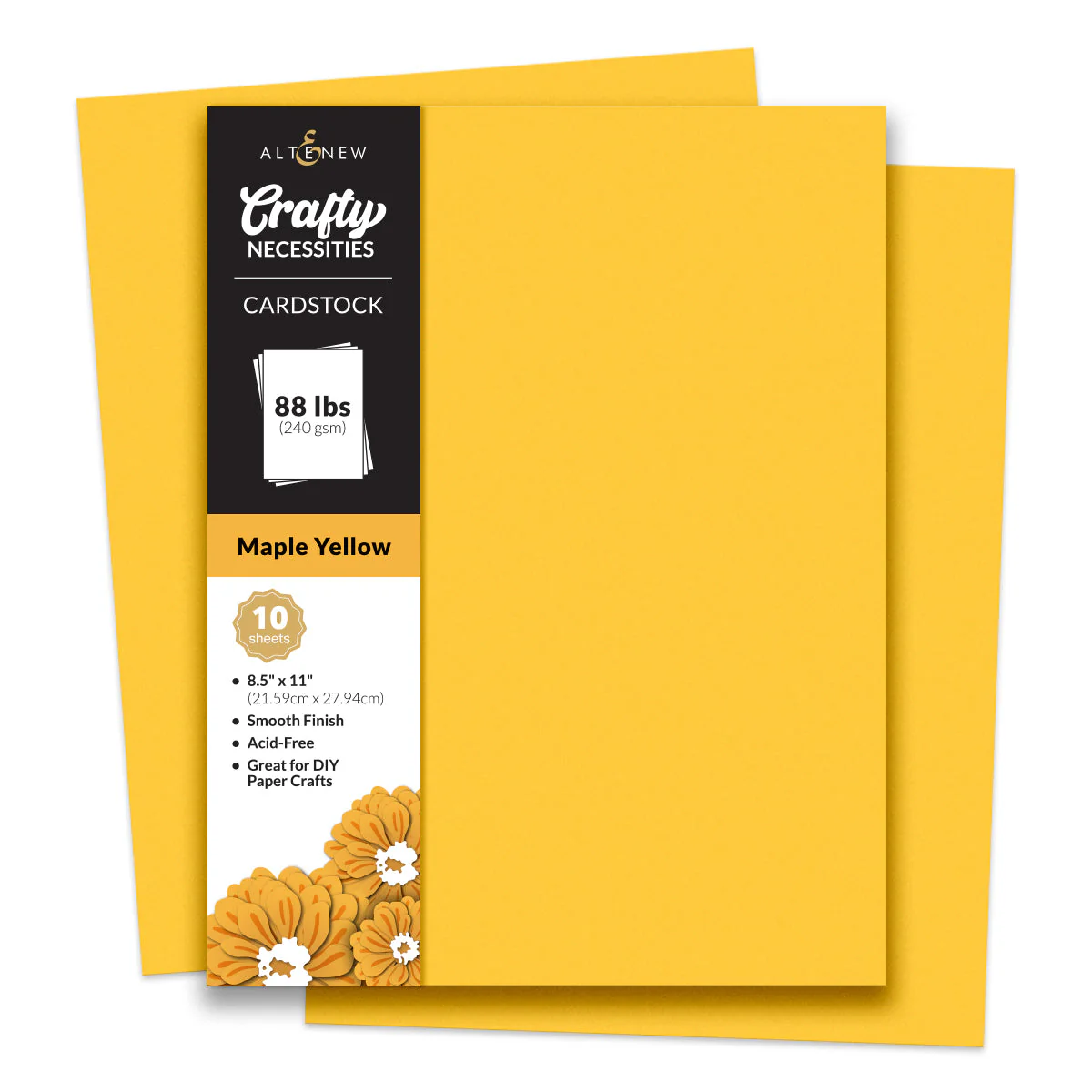 Altenew - Crafty Necessities: Maple Yellow Cardstock (10 sheets/set)