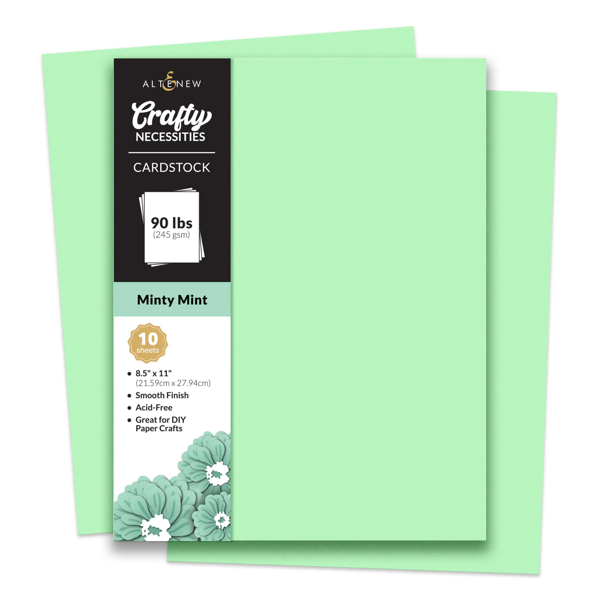 Altenew - Crafty Necessities: Minty Mint Cardstock (10 sheets/set)