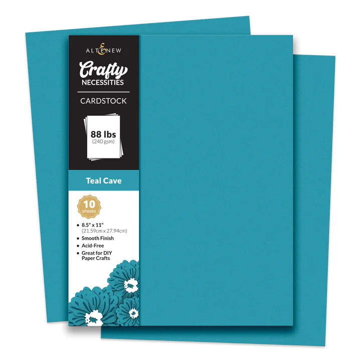 Altenew - Crafty Necessities: Teal Cave Cardstock (10 sheets/set)