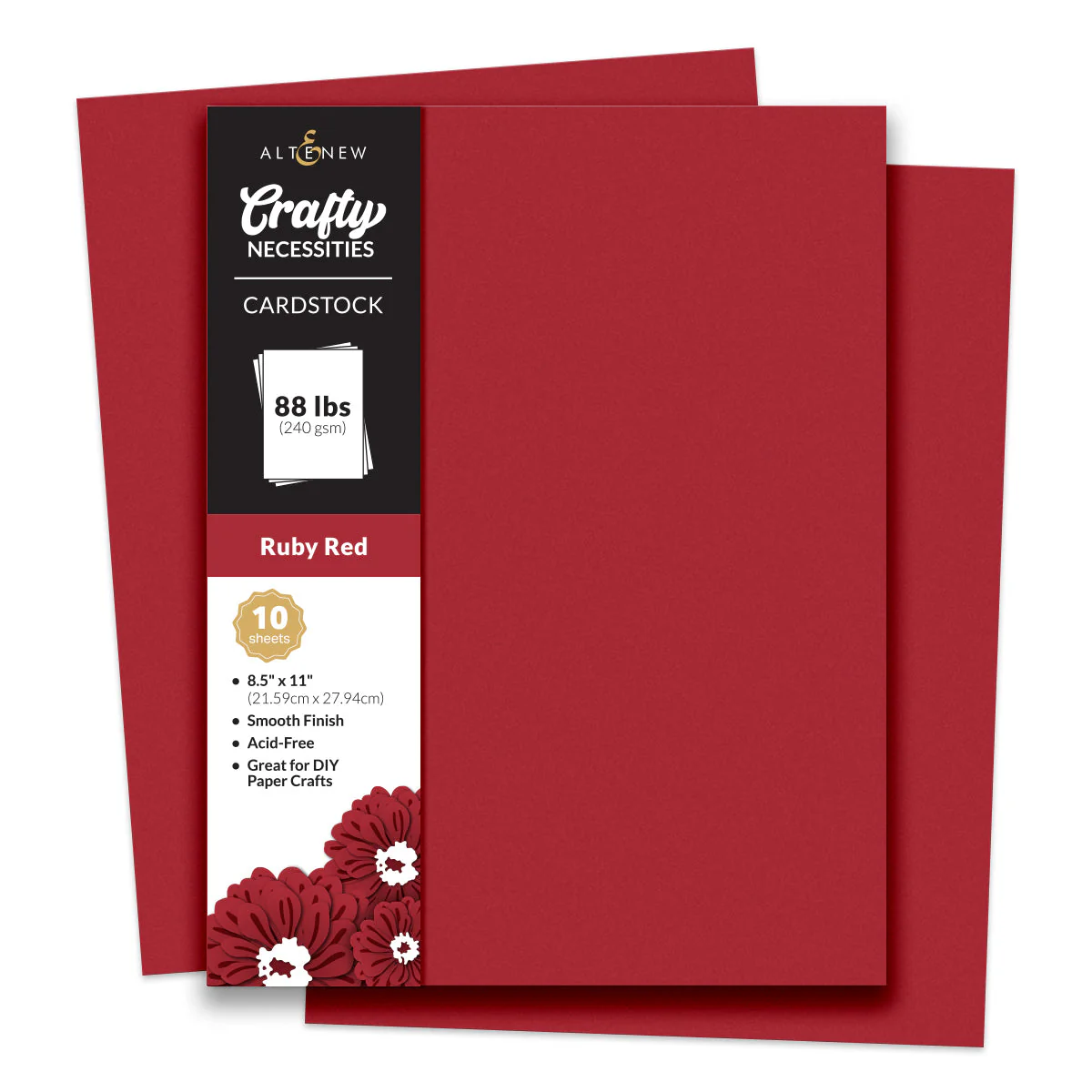 Altenew - Crafty Necessities: Ruby Red Cardstock (10 sheets/set)