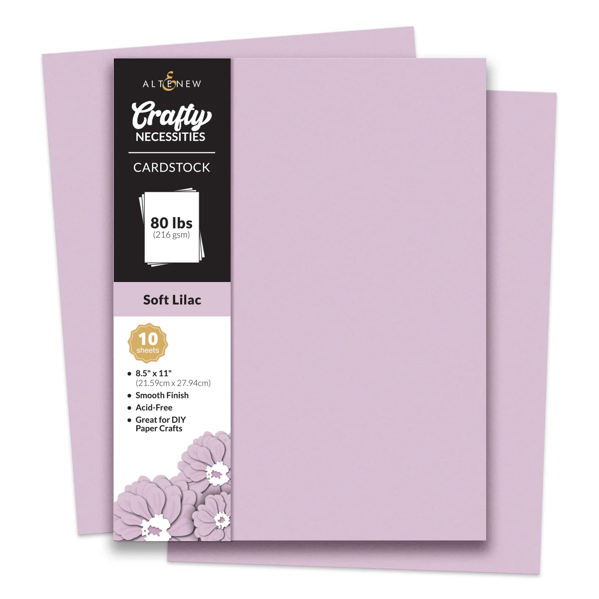 Altenew - Crafty Necessities: Soft Lilac Cardstock (10 sheets/set)