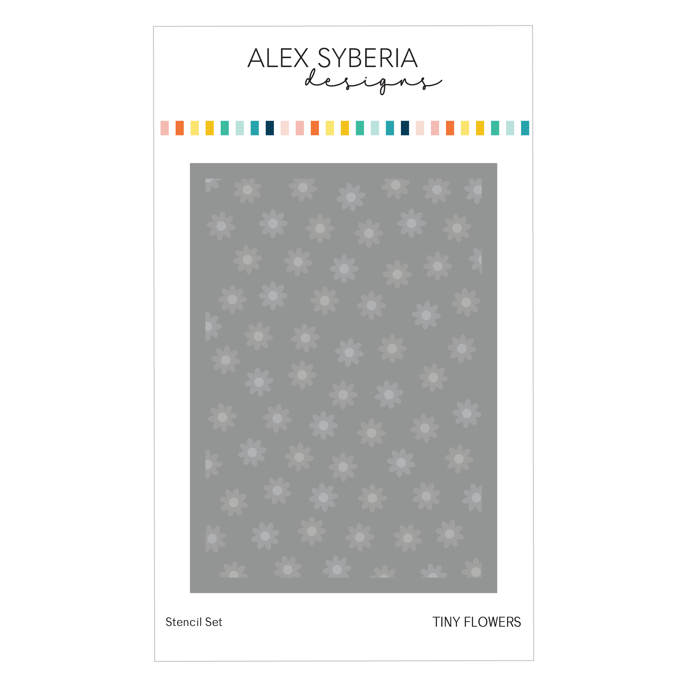 **NEW* - Alex Syberia Designs - Tiny Flowers Stencil