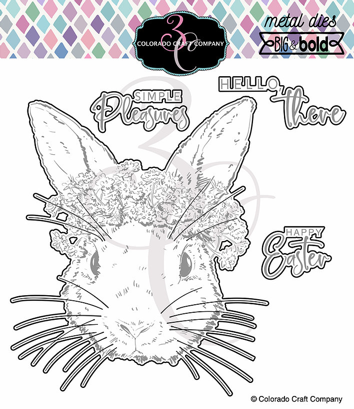 Colorado Craft Company - Big & Bold~Hello Bunny Dies
