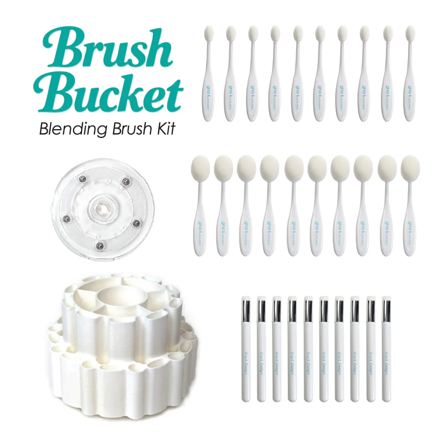 **NEW* - Gina K Designs - Brush Bucket Blending Brush KIT - TOOL