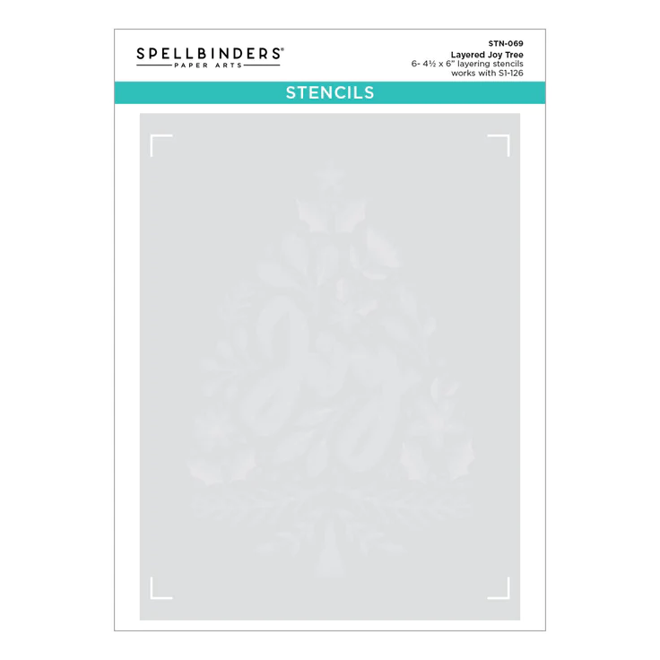 Spellbinders - Layered Joy Tree Stencil & Die Bundle from the Layered Christmas Stencils Collection