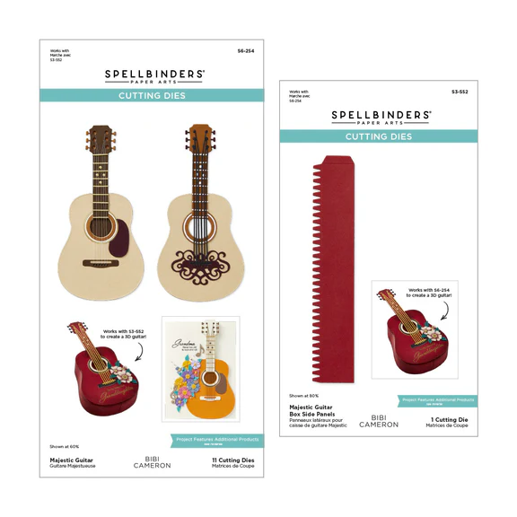 *NEW* - Spellbinders - Majestic Guitar Box Creator Bundle from the Bibi's Musical Notes Collection by Bibi Cameron
