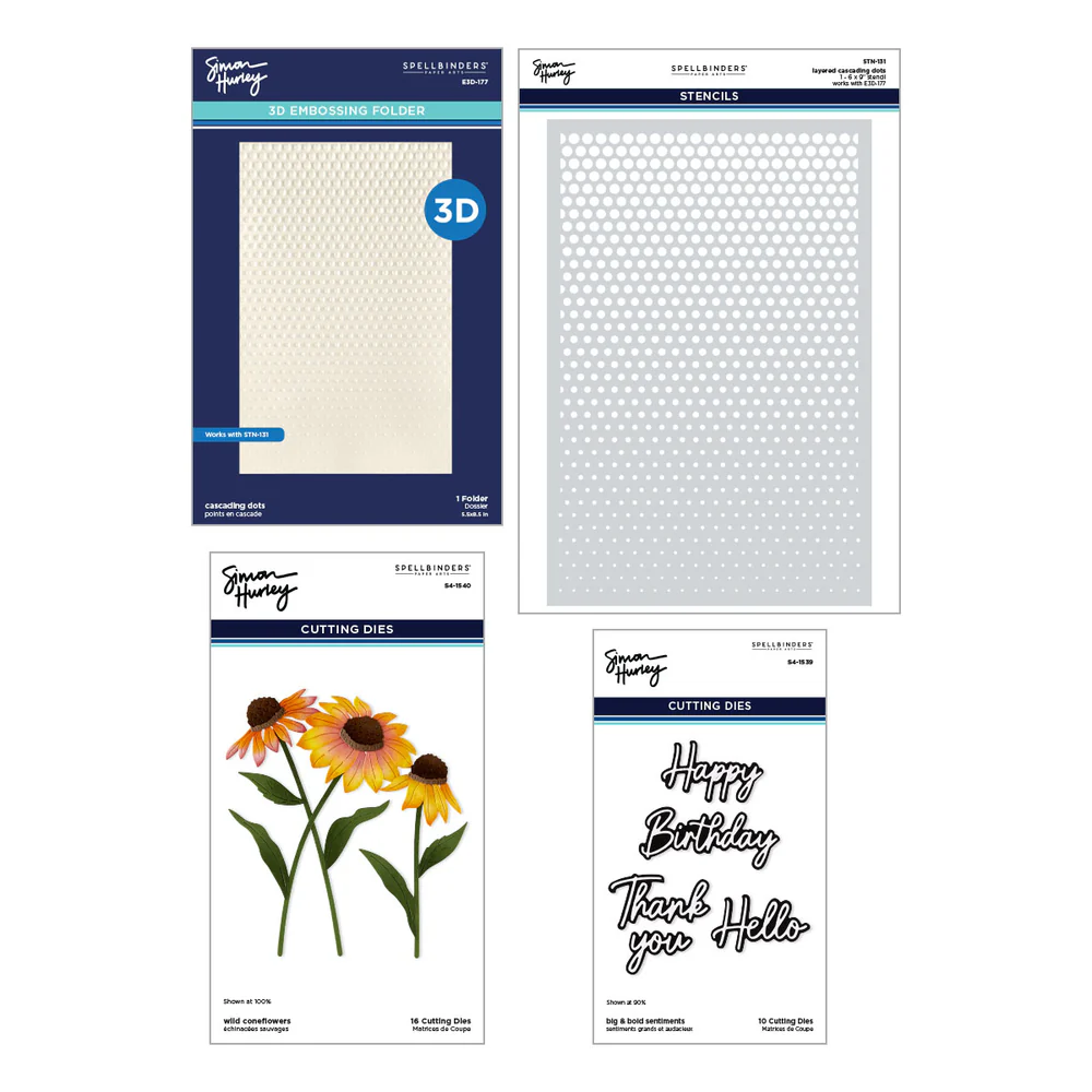 **NEW* - Spellbinders - Cascading Coneflowers I Want It All! Bundle by Simon Hurley