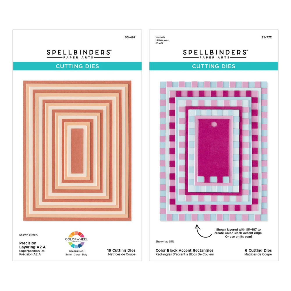 **NEW* - Spellbinders - Color Block Accent Rectangles Die Bundle