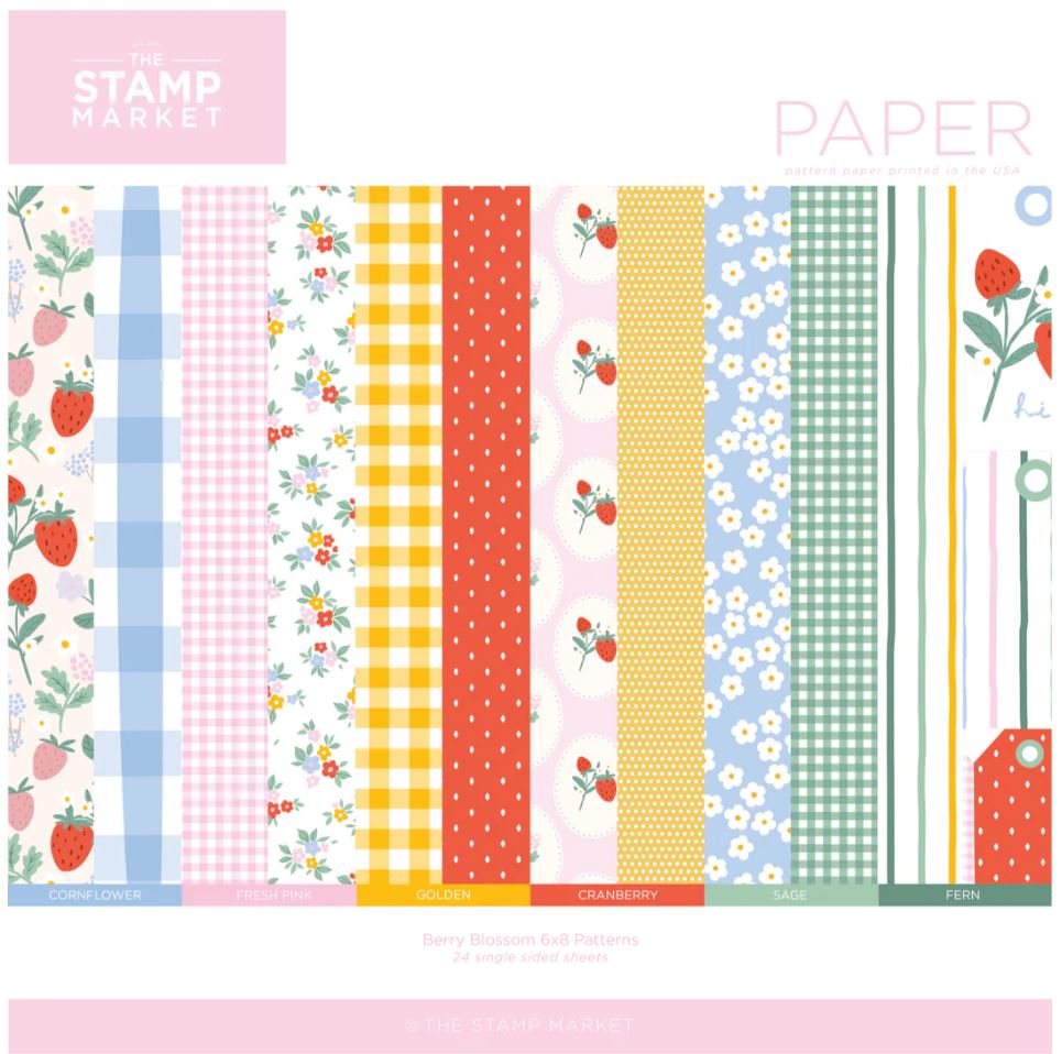 **NEW* - The Stamp Market - BERRY BLOSSOM 6X8 PATTERNS