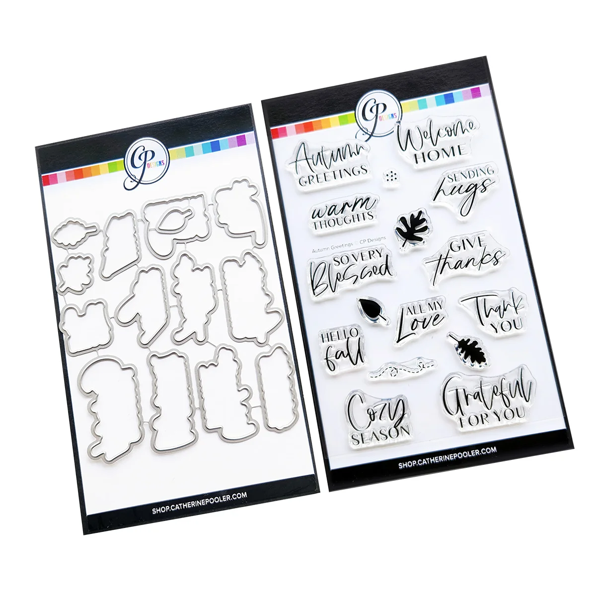 **NEW* - Catherine Pooler - Autumn Greetings Sentiments Stamp & Die Bundle