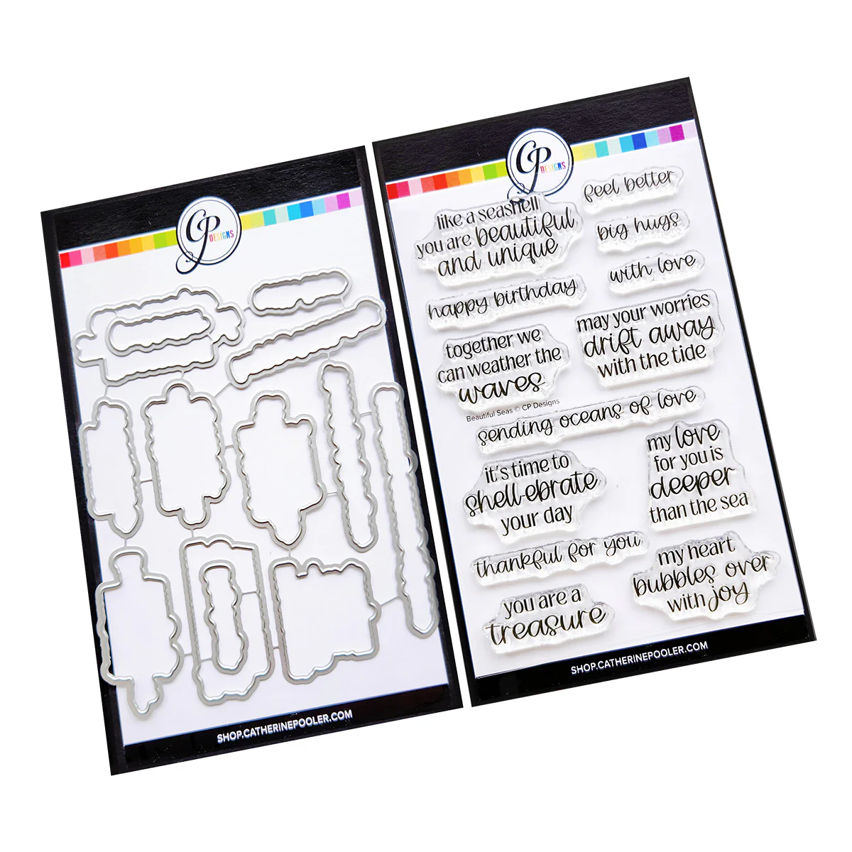 **NEW* - Catherine Pooler - Beautiful Seas Sentiments Stamp & Die Bundle
