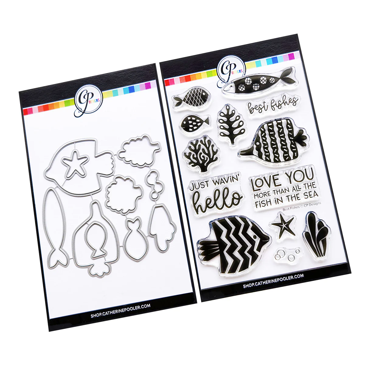**NEW* - Catherine Pooler - Best Fishes Stamp & Die Bundle