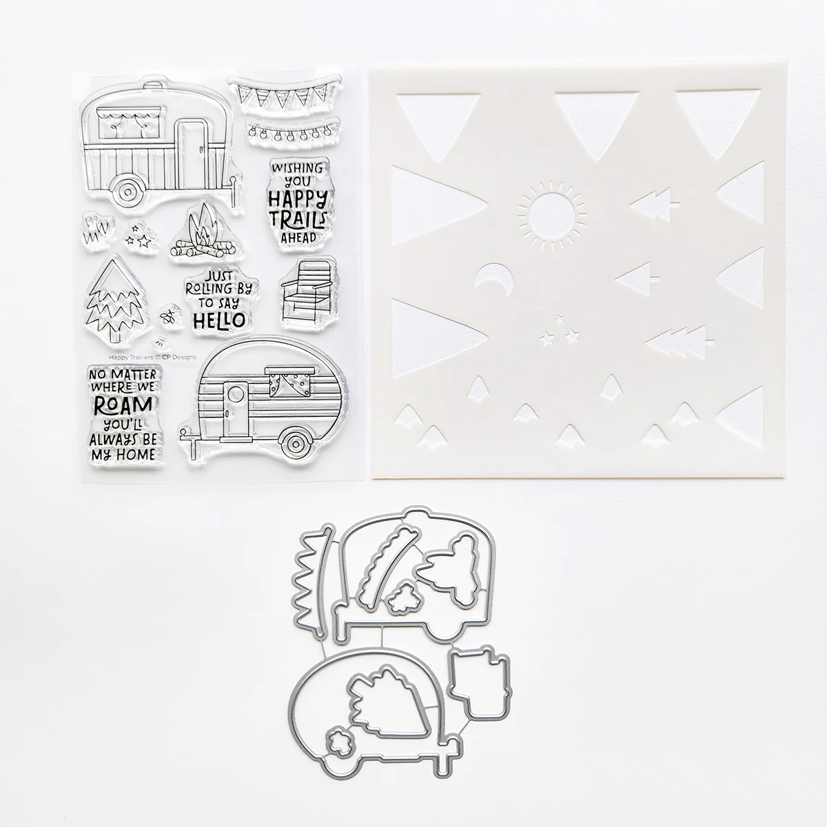 **NEW* - Catherine Pooler - Happy Trail-ers Stamp & Die Bundle