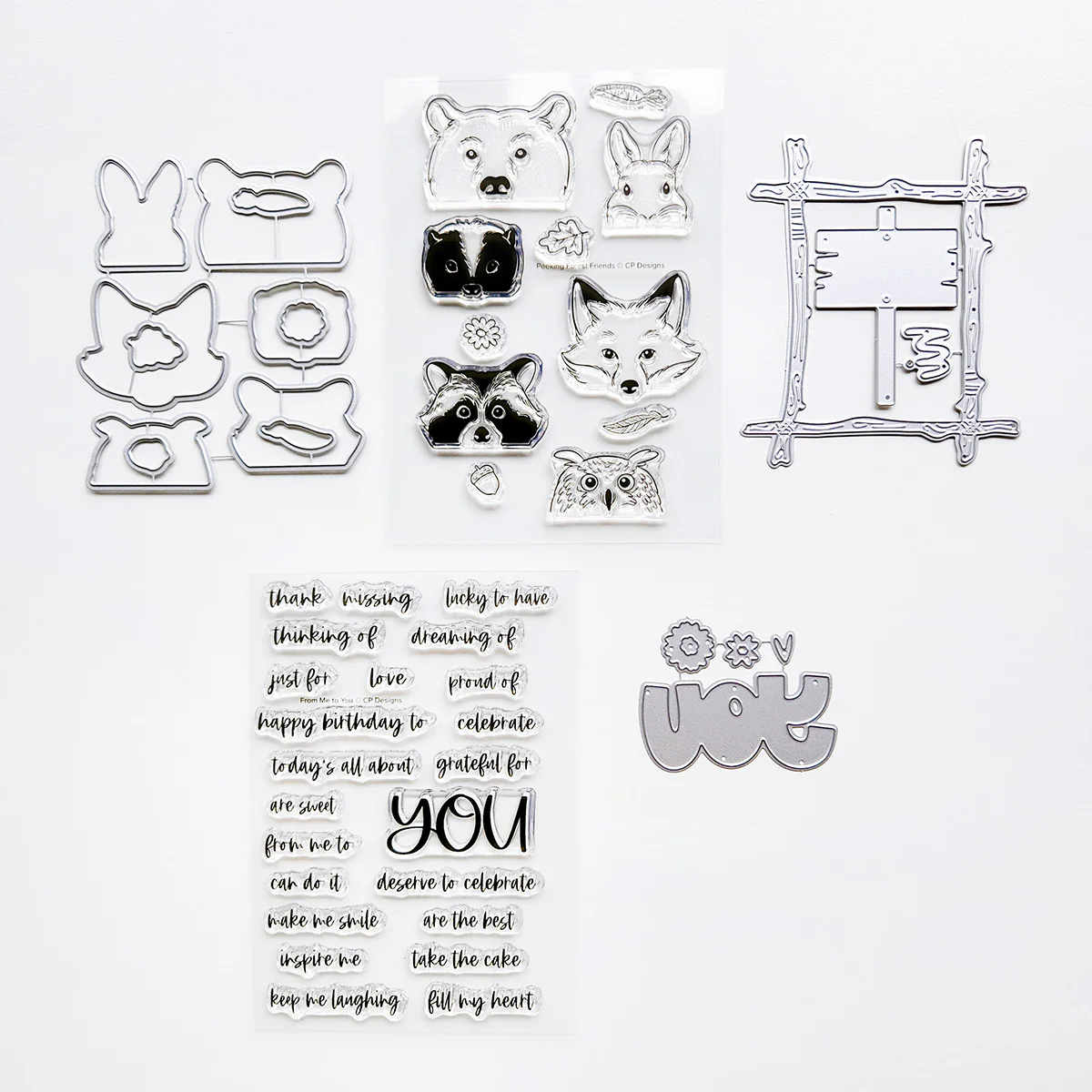 **NEW* - Catherine Pooler - Peeking Forest Friends Stamp & Die Bundle