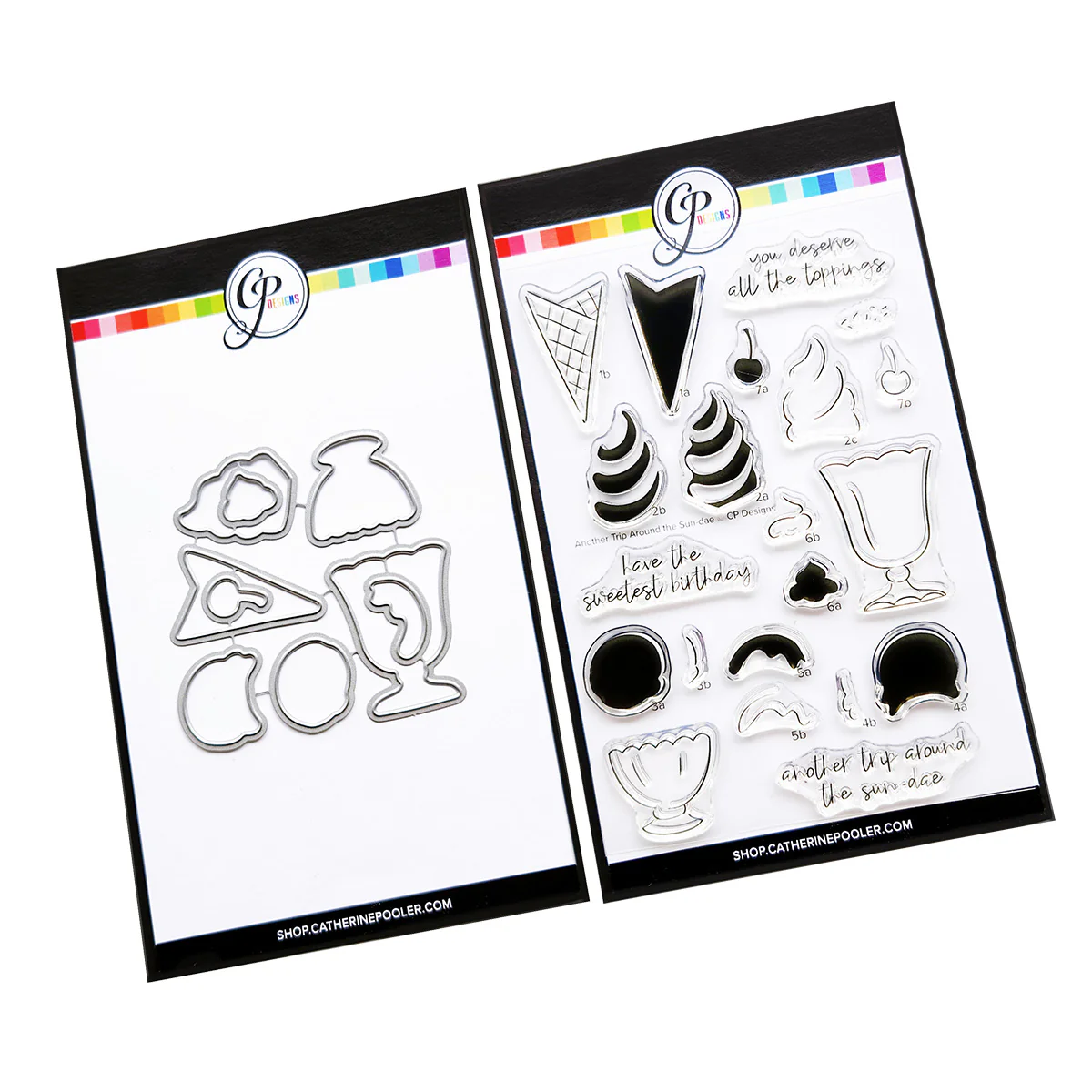 **NEW* - Catherine Pooler - Another Trip Around the Sun-dae Stamp & Die Bundle