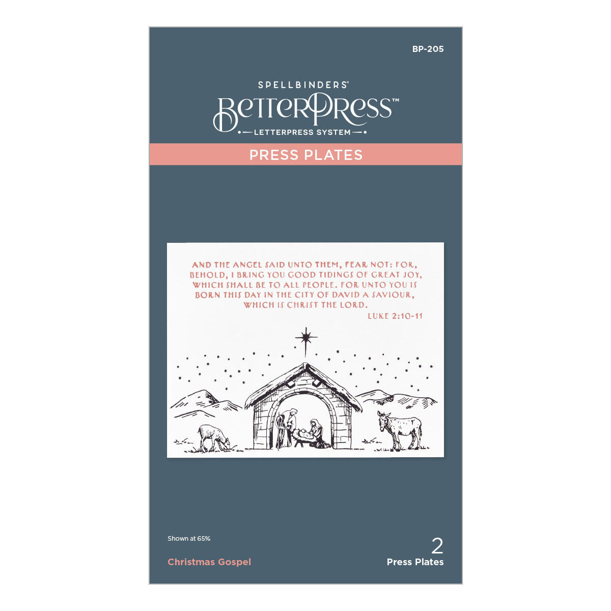 Spellbinders - Christmas Gospel Press Plates from the Home for the Holidays Collection