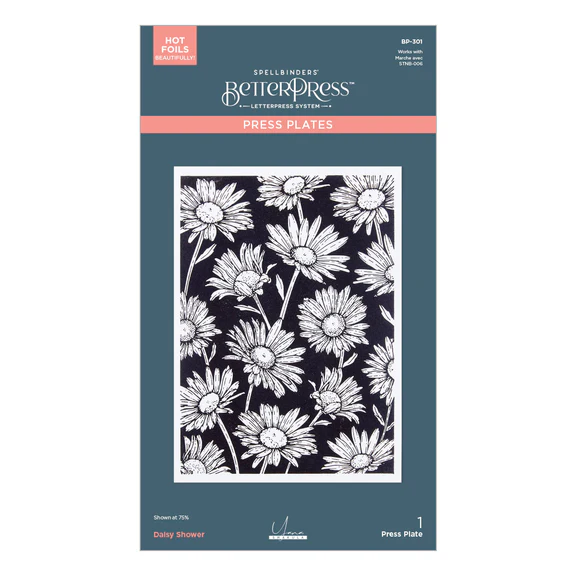 Spellbinders - Daisy Shower Press Plate from the Yana's Daisies Collection by Yana Smakula