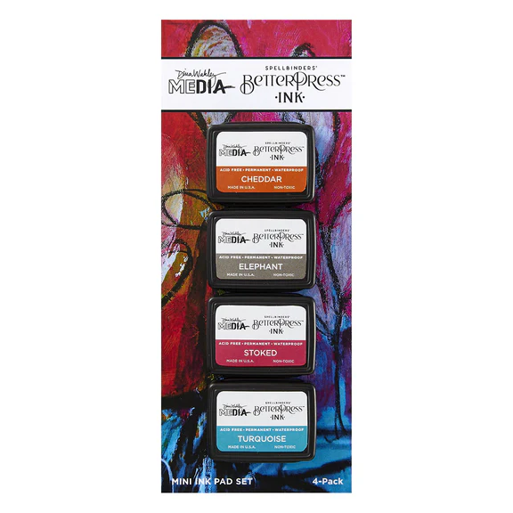 Spellbinders - Dina's Faves BetterPress Ink Mini Set by Dina Wakley