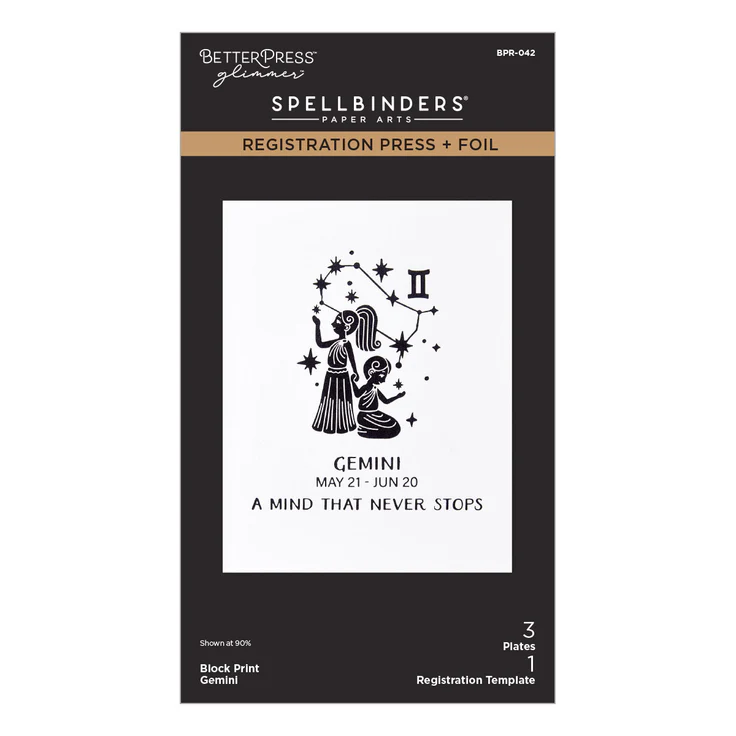 **NEW* - Spellbinders - Block Print Gemini Registration Press + Foil Plate