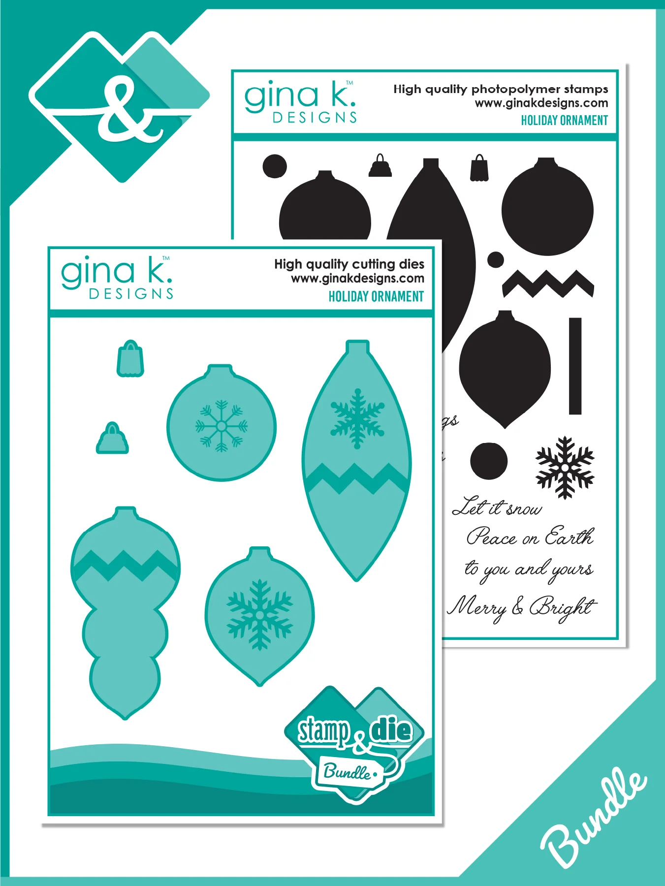 Gina K Designs - Holiday Ornaments - BUNDLE