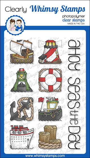 Whimsy Stamps - Ocean Tiles - Seas the Day Clear Stamps