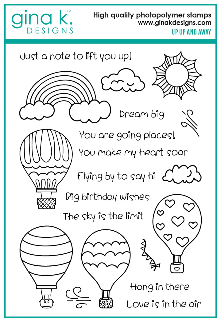 Gina K Designs - Up, Up and Away - STAMPS