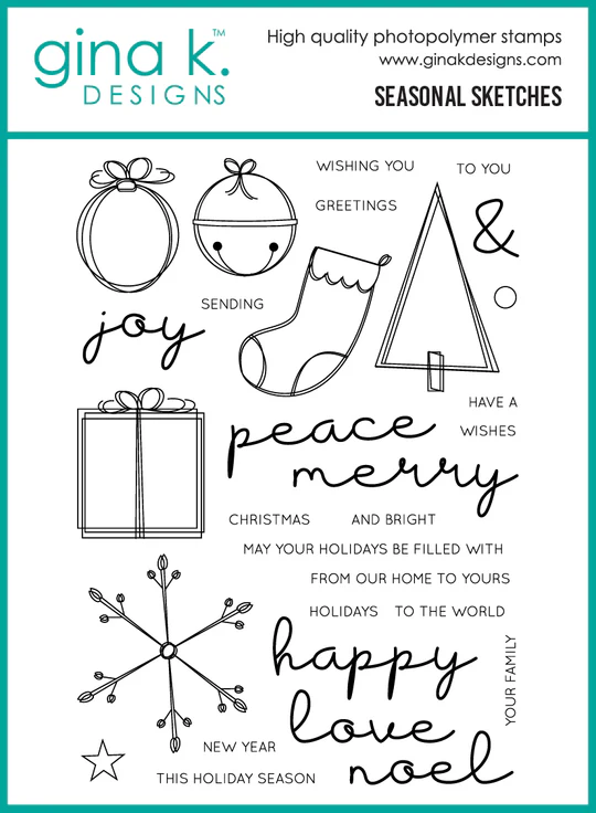 **NEW* - Gina K Designs - Seasonal Sketches - STAMPS
