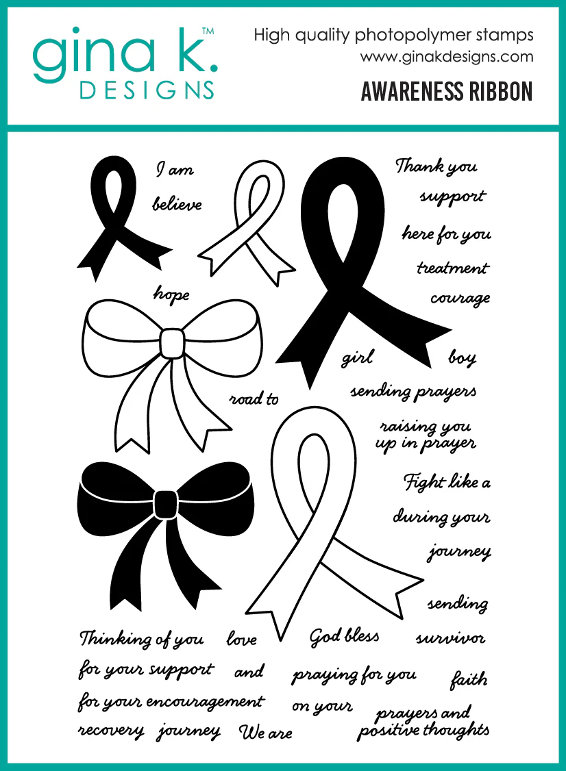Gina K Designs - Awareness Ribbon - STAMPS
