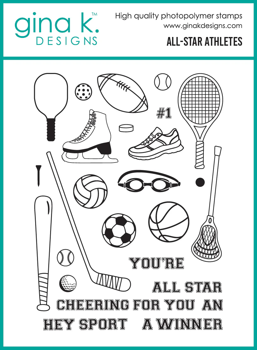 **NEW* - Gina K Designs - All-Star Athletes - STAMPS
