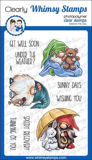 Whimsy Stamps -  Gnome Get Well Clear Stamps