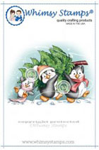 Whimsy Stamps - Penguins Carry the Tree - Crissy Armstrong Collection