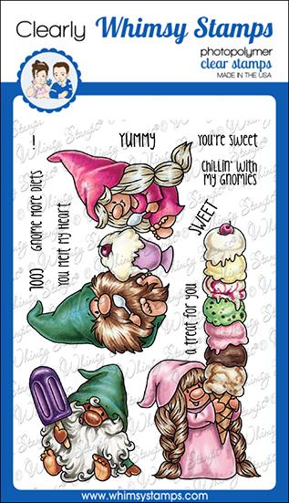 Whimsy Stamps - Gnome Summer Sweet Clear Stamps