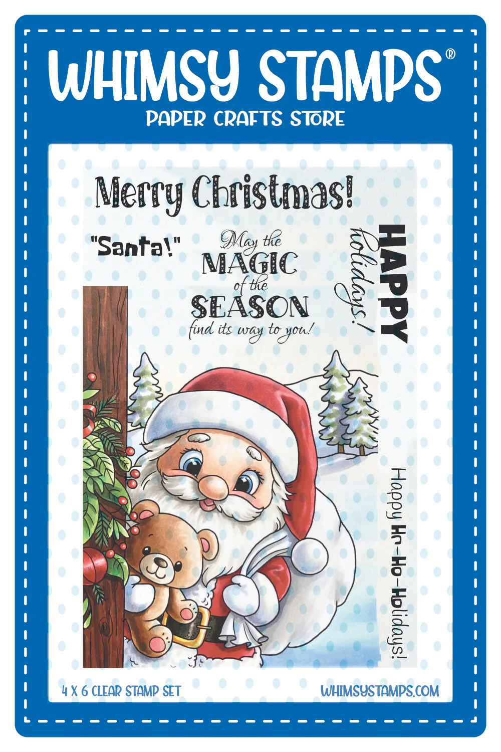 Whimsy Stamps - Santa at the Door Clear Stamps