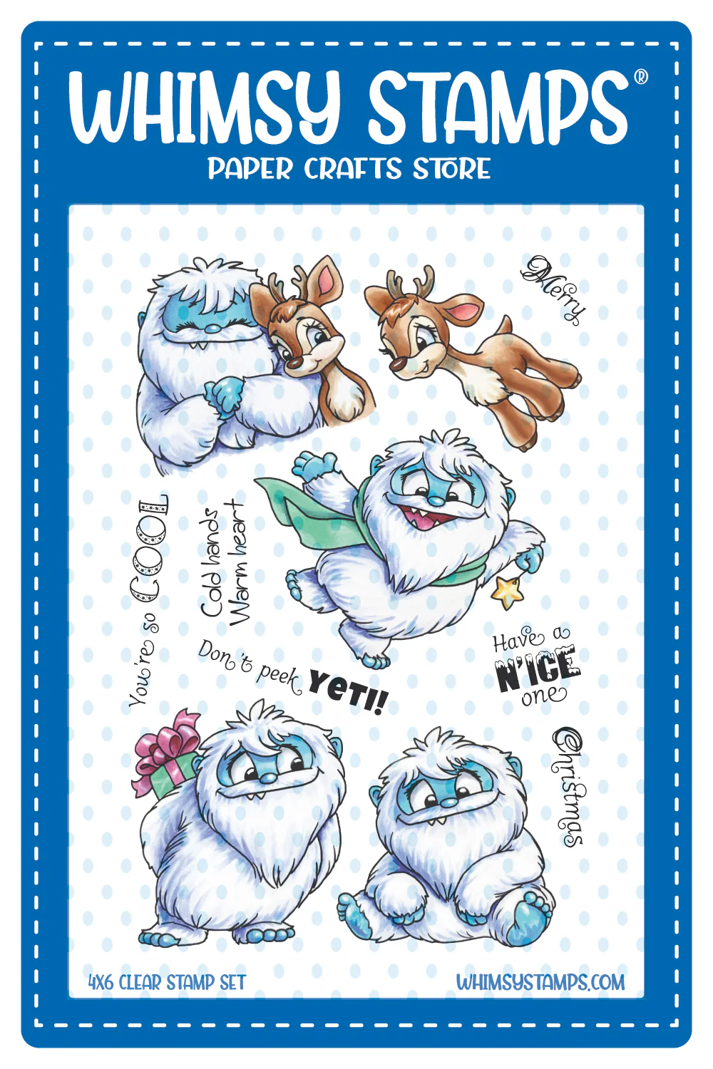 Whimsy Stamps - Don't Peek Yeti Clear Stamps
