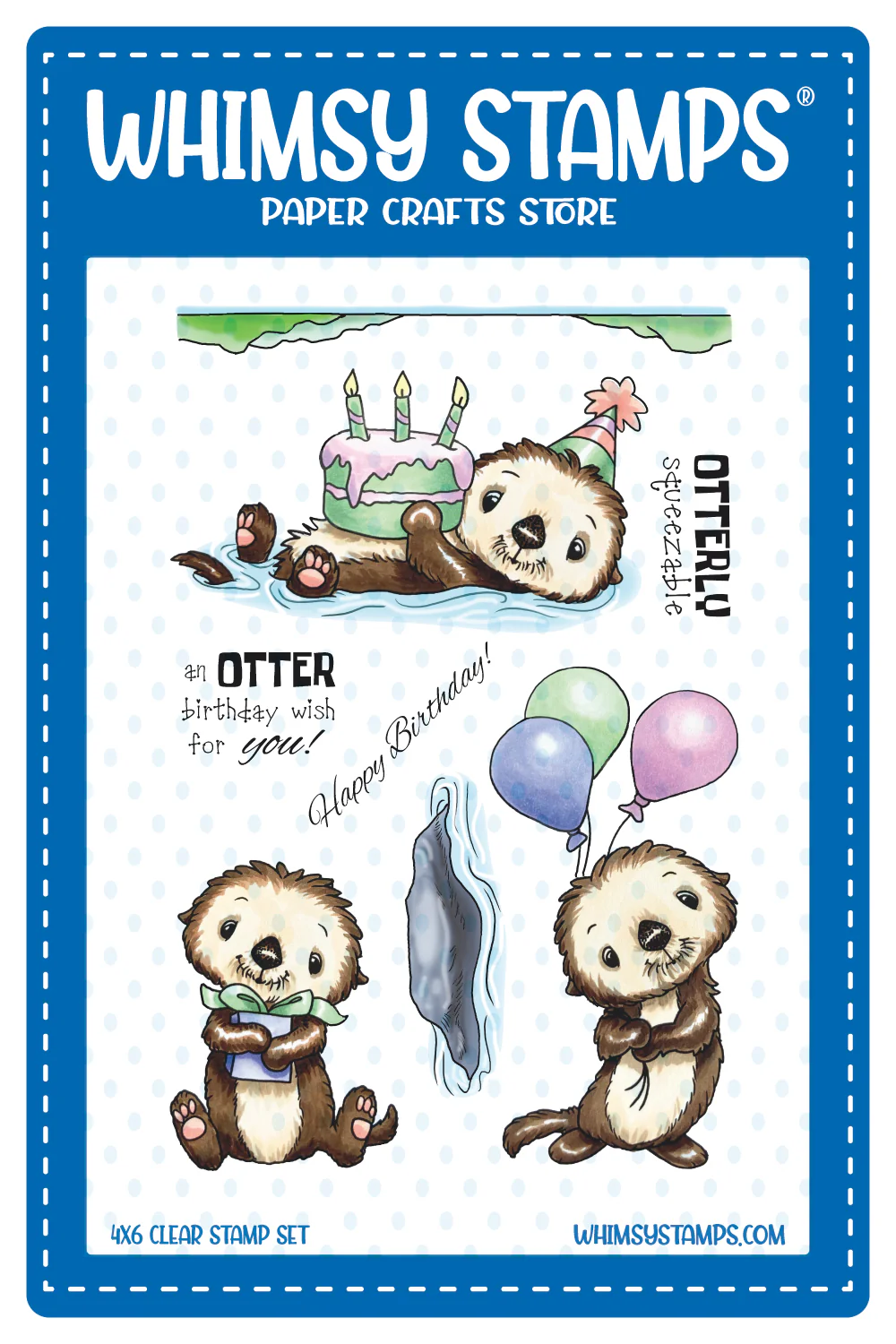 *NEW* - Whimsy Stamps - An Otter Birthday Clear Stamps