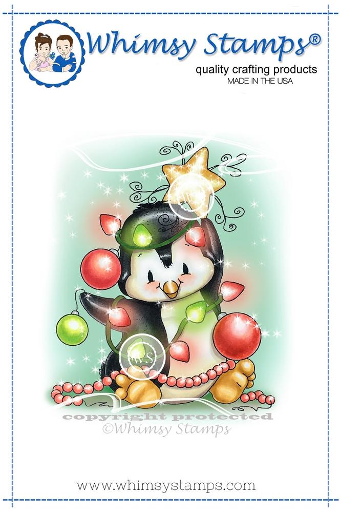 Whimsy Stamps - Penguin Christmas Tree