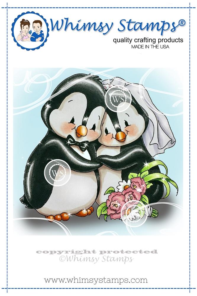 Whimsy Stamps - Penguin Bride and Groom