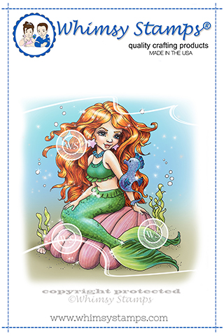 Whimsy Stamps - Mermaid Isabelle Rubber Cling Stamp