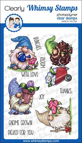 Whimsy Stamps - Gnome Gardeners Clear Stamps