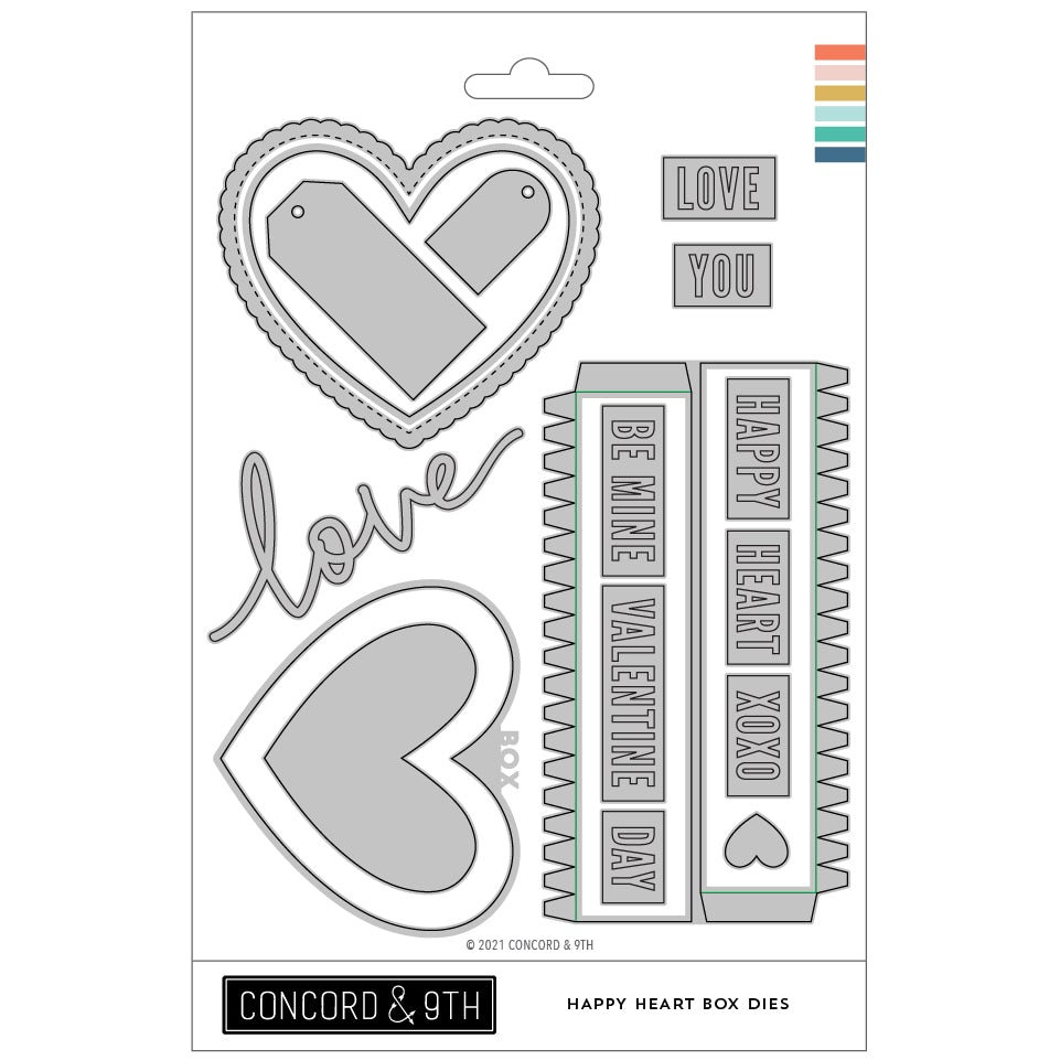 Concord & 9th - Happy Heart Box Dies