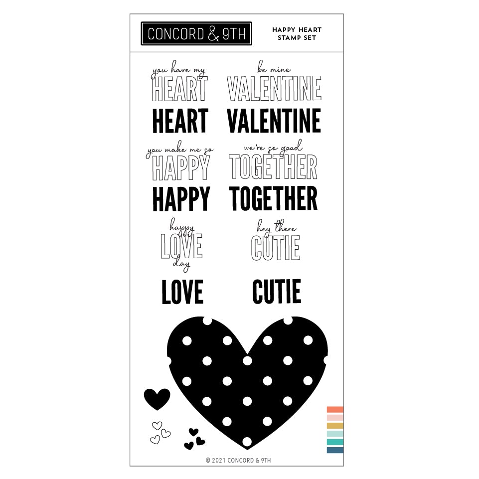 B8 Concord & 9th - Happy Heart Stamp Set (sb1)
