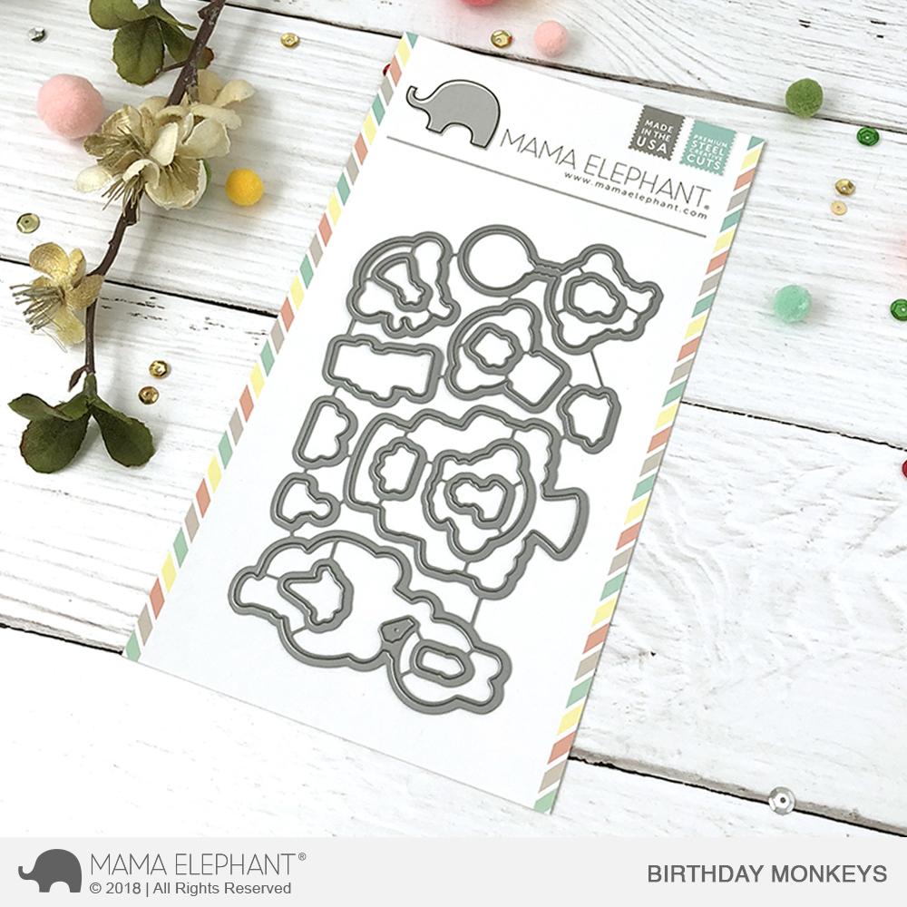 Mama Elephant - Birthday Monkeys - Creative Cuts