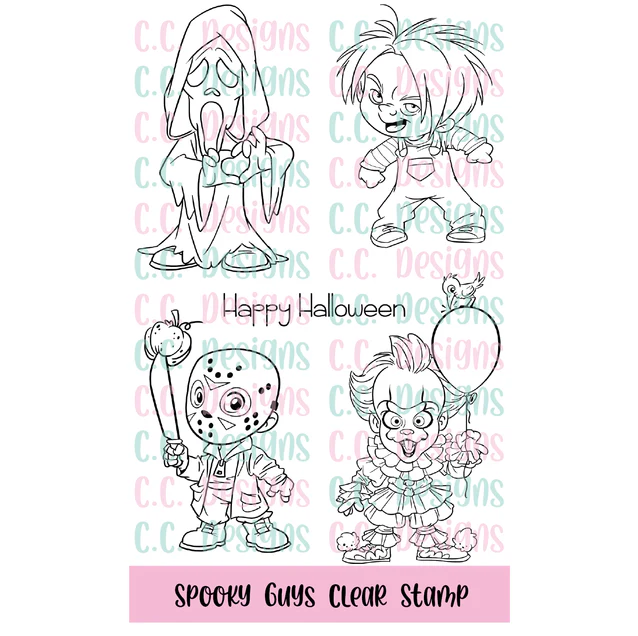 **NEW* - CC Designs - Spooky Guys Clear Stamp Set