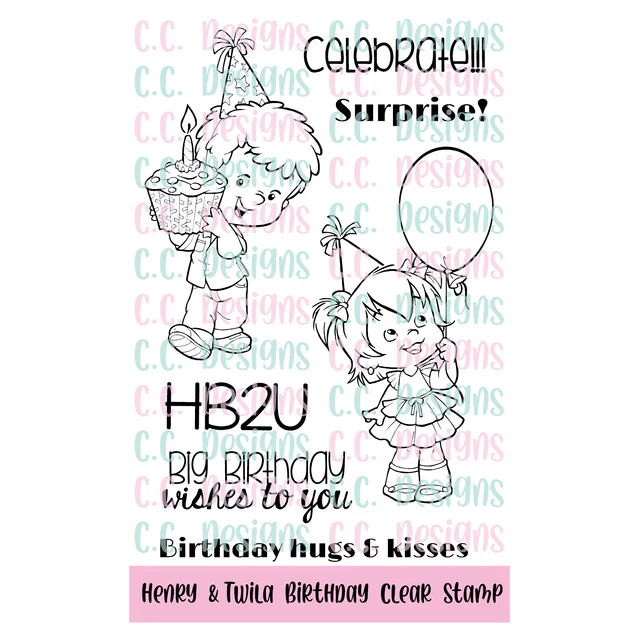 **NEW* - CC Designs - Henry & Twila Birthday Clear Stamp Set