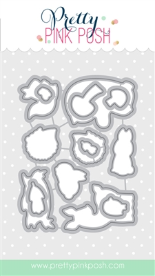 Pretty Pink Posh - Woodland Critters coordinating dies