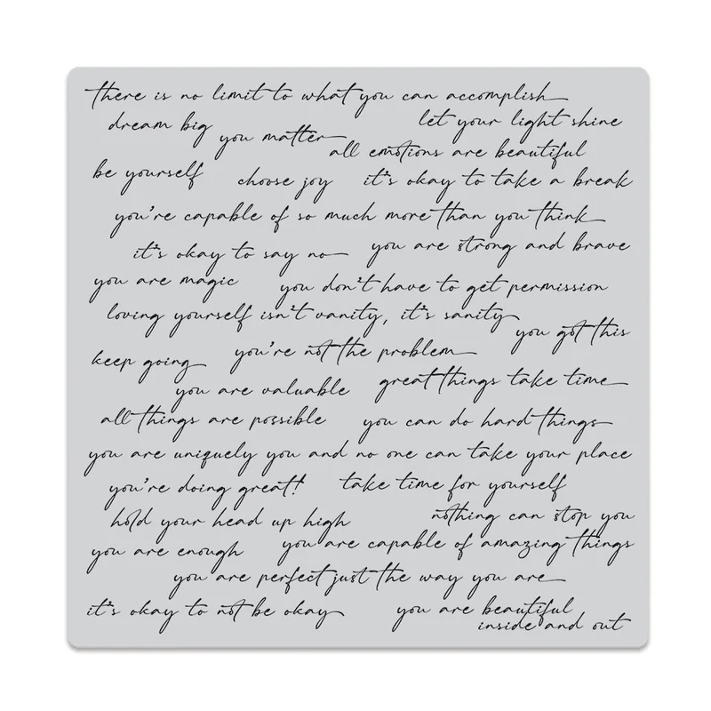 *NEW* - Spellbinders - Hero Arts Positive Script Bold Prints Cling Rubber Stamp