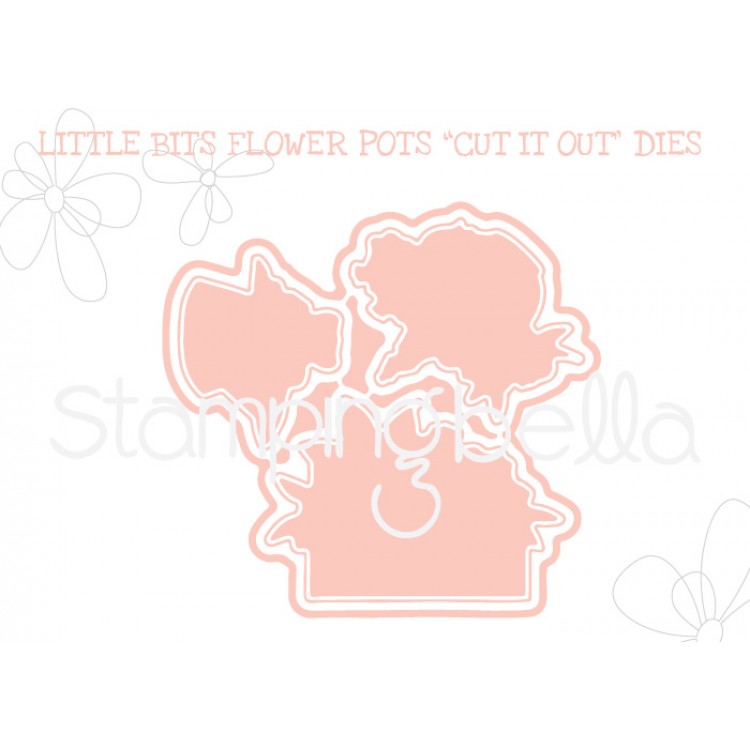 Stamping Bella - Little Bits Flower pots "CUT IT OUT" DIE