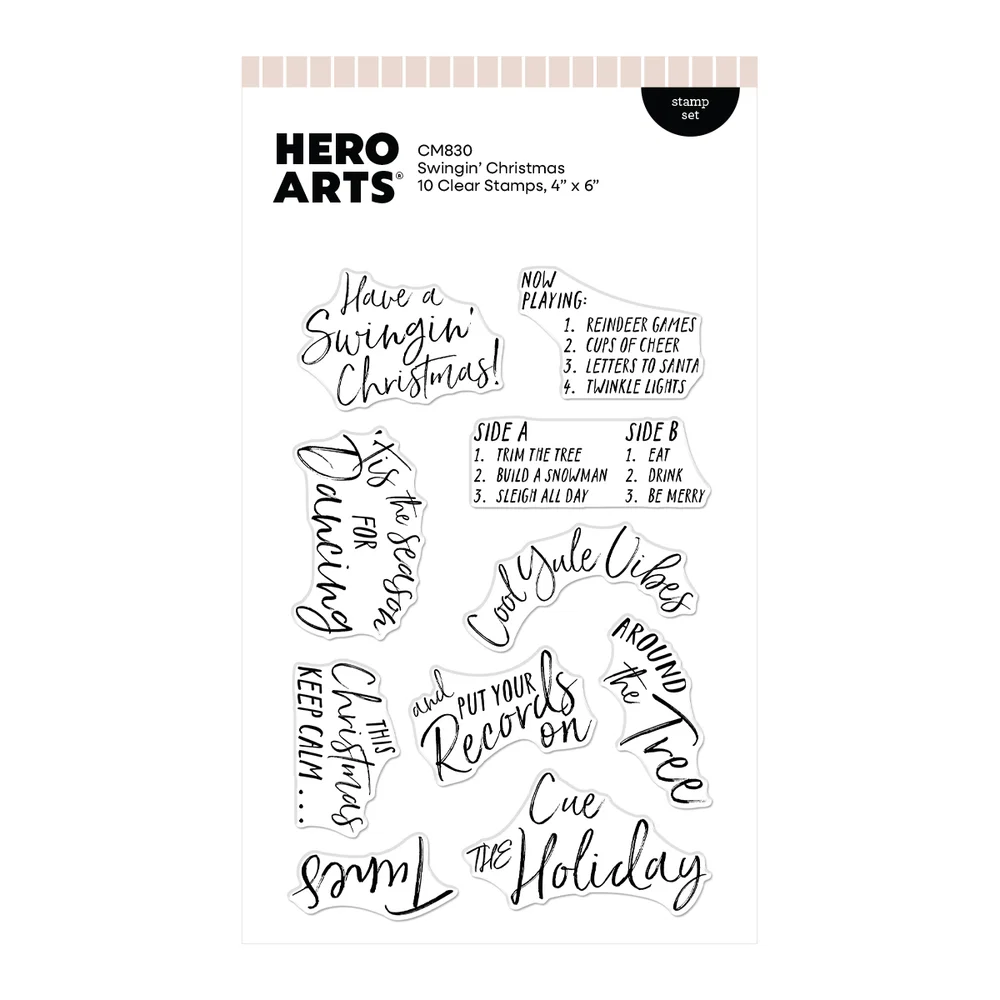 **NEW* - Spellbinders - Hero Arts Swingin' Christmas Stamp Set