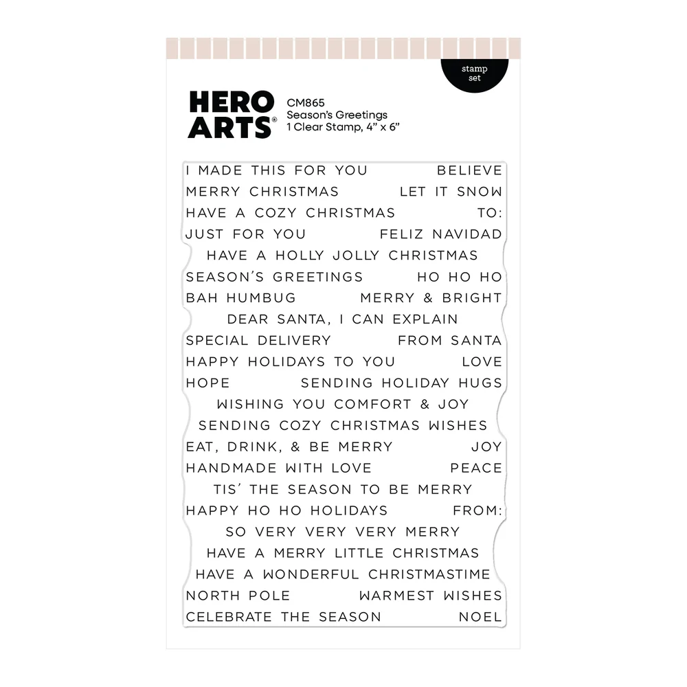 **NEW* - Spellbinders - Hero Arts Season's Greetings Stamp Set